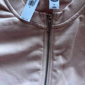 Old Navy Light Dusty Pink Zip-Front Sweatshirt